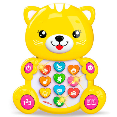 Игрушка Котенок Зверята с огоньками музыкальная Азбукварик 2345 1